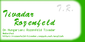 tivadar rozenfeld business card